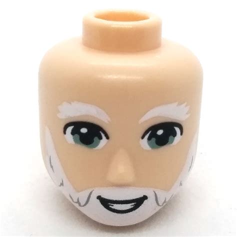 Lego Part Pr Minidoll Head Male With White Beard Eyebrows