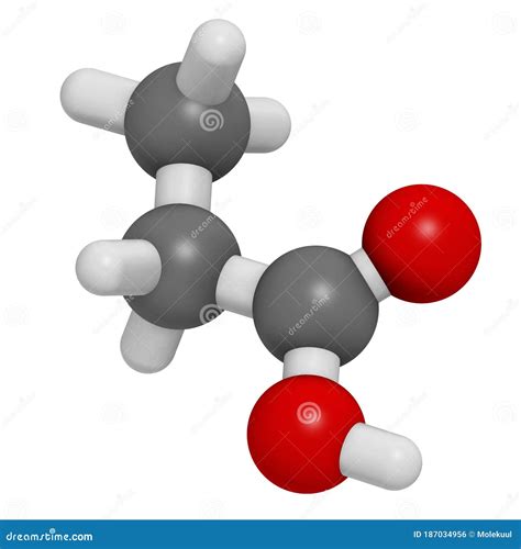 Propionic Propanoic Acid. Naturally Occurring Carboxylic Acid. C3H6O2 ...