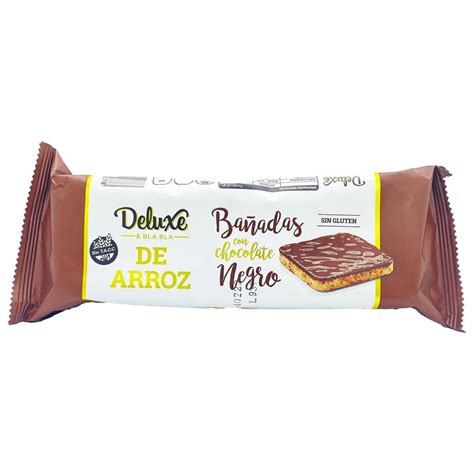 Galletas de Arroz DELUXE bañada con CHOCOLATE NEGRO 108g Gema