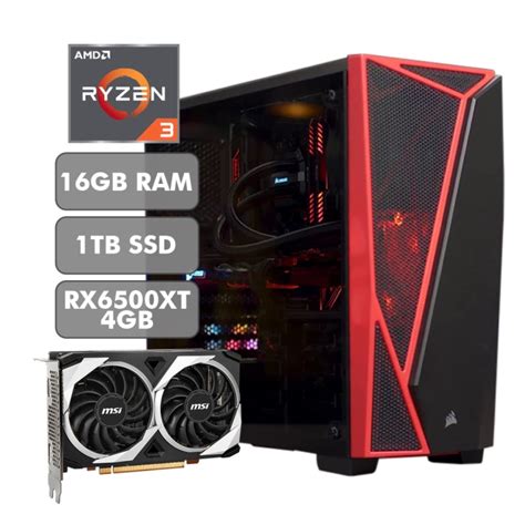 Cpu Ensamblado Amd Ryzen 3 4100 16gb Ram 1tb Ssd 25 Radeon