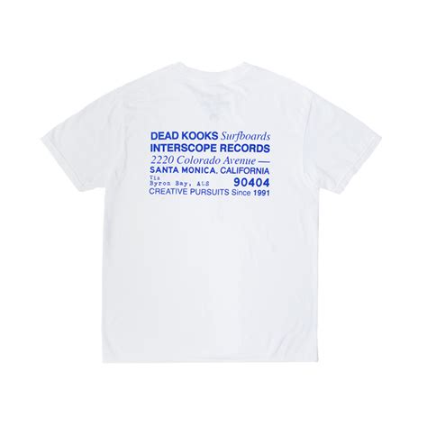 Interscope X Dead Kooks Collection 01 White T Shirt Interscope Records