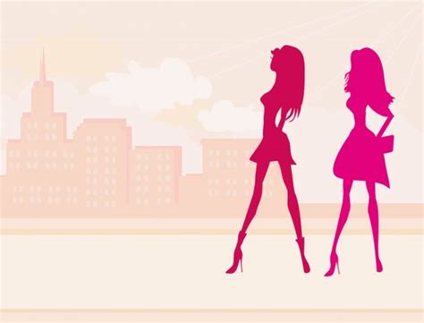 Girls Shopping Stock Vectors Royalty Free Girls Shopping Illustrations