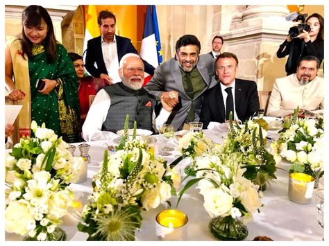 Madhavan Attends Dinner Hosted By French President Emmanuel Macron For Pm Narendra Modi At