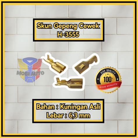 Jual Terminal Skun Gepeng Cewek Cewe Female 6 3mm Shopee Indonesia