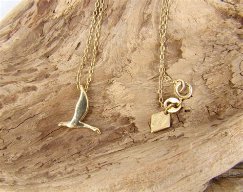 Rare Sarah Coventry Textured Flyaway Bird Necklace K Gold Fill Gf Vns