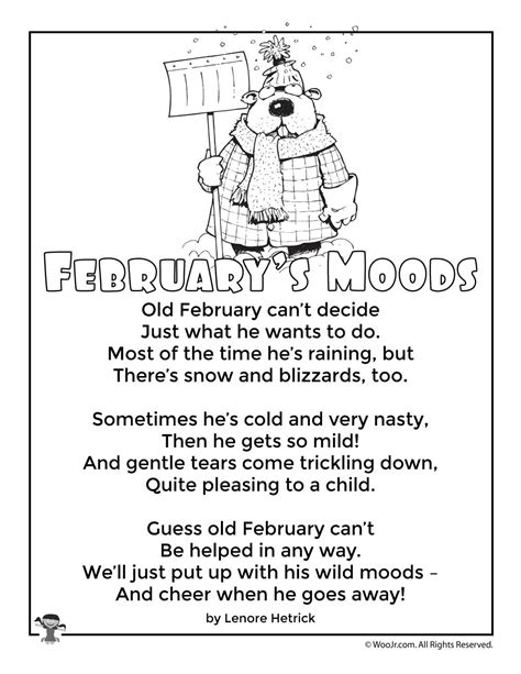 February's Moods Children's Poem | Woo! Jr. Kids Activities : Children ...