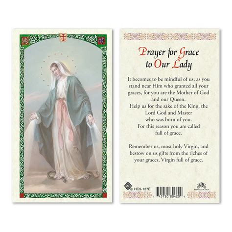 Our Lady Of Grace Prayer To 25pkg San Francis