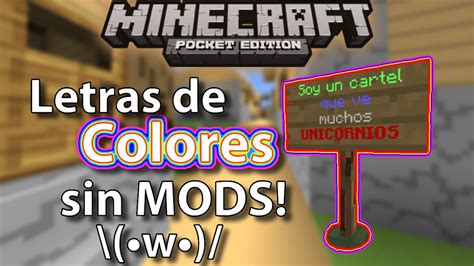 Como Hacer Letras De Colores Sin Mods En Minecraft Pe X Trucos