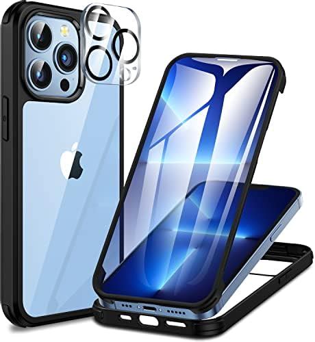 Cenhufo Compatible With Iphone 13 Pro Case Built In Glass Screen