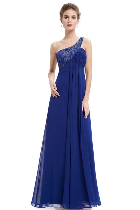 Royal Blue One Shoulder Open Back Prom Dress 52 Ep09872sb