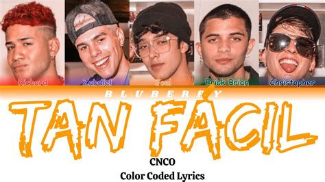 Cnco Tan F Cil Color Coded Lyrics Youtube