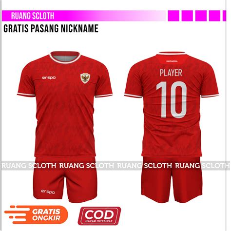 Jual Jersey Timnas Home By Erspo Terbaru Premium Gratis Pasang