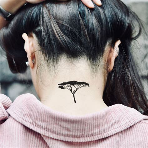 Acacia Tree Temporary Tattoo Sticker - OhMyTat