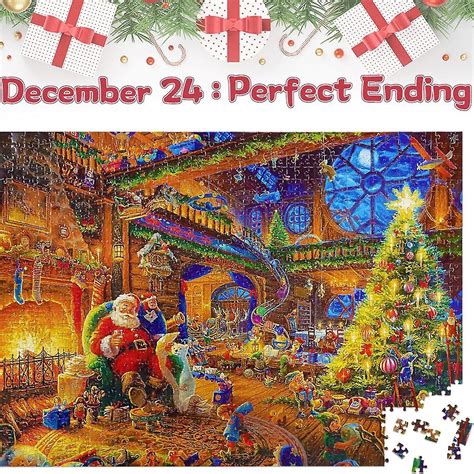 Calendario Dell Avvento Puzzle Di Natale Pezzi Regalo Di