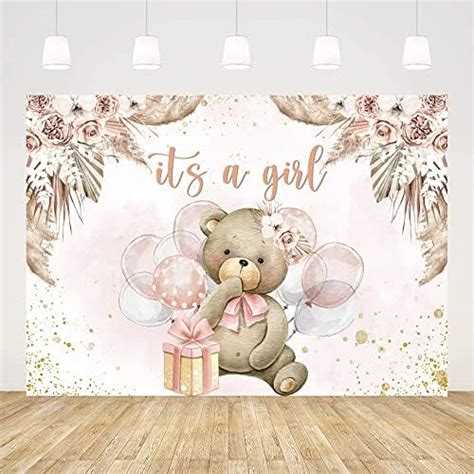 Amazon Ticuenicoa 7x5ft It S A Girl Baby Shower Backdrop Boho