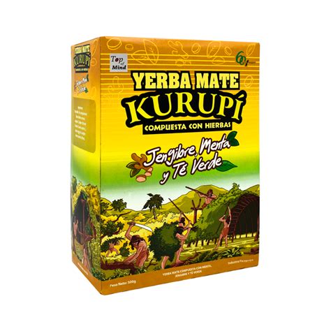 Yerba Kurupi Jengibre Menta Y Te Verde G Papagayo