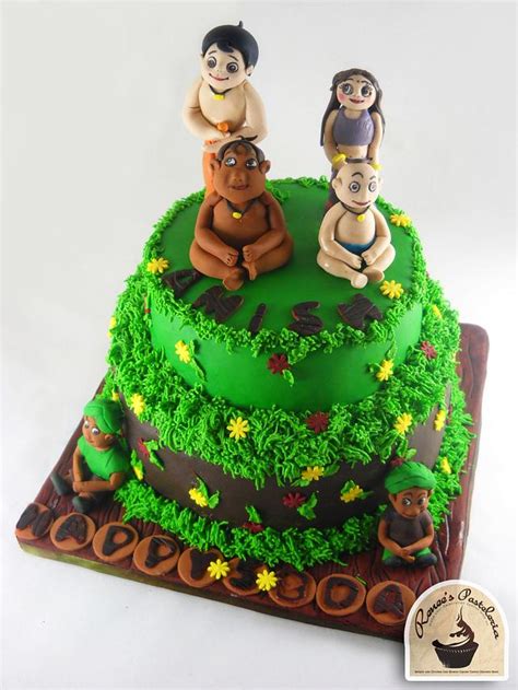 CHOTA BHEEM CAKE - Decorated Cake by purbaja - CakesDecor