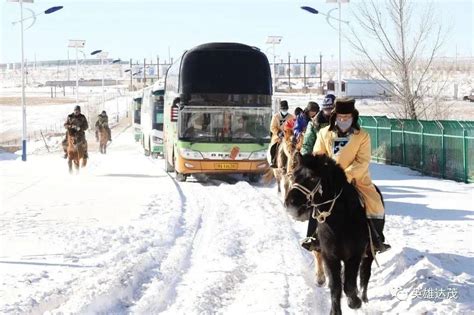 雪霁达茂草原迎来粤蒙“百万人互游”首发团内蒙古游客旅游