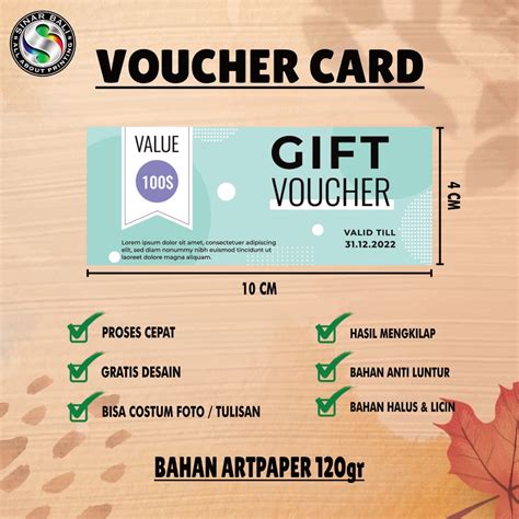 Jual Cetak Voucher Kupon Diskon Custom Voucher Gift Cetak Kupon