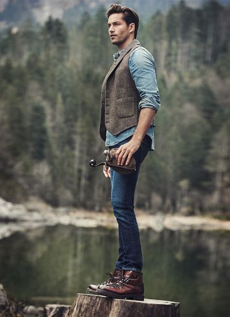 Vest Boot Wardrobe Ideas With Dark Blue And Navy Jeans Rugged Men S