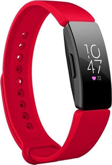 By Qubix Fitbit Inspire Hr Siliconen Bandje Large Rood Bol