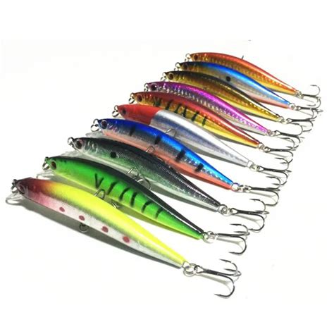 Fishing Minnow Lure Cm G Artificial Lures Float Laser Baits Lot