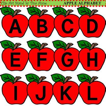 Apple Alphabet Letters