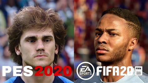 Fifa Vs Pes Face Comparison Youtube