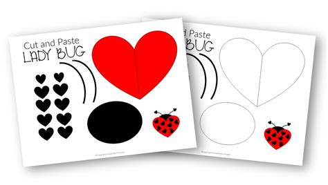 Free Printable Heart Shaped Ladybug Craft Ladybug Crafts Valentine