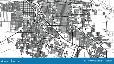 Urban Vector City Map Of Mexicali Mexico Stock Vector Illustration