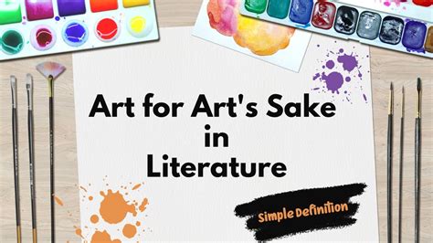 Art For Art Sake In Literature YouTube