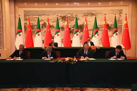 Algérie Chine plusieurs accords de coopération et mémorandums d