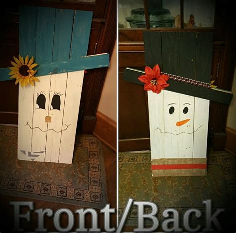 My Pallet Snowman Scarecrow Pallet Snowman Holiday Decor Scarecrow