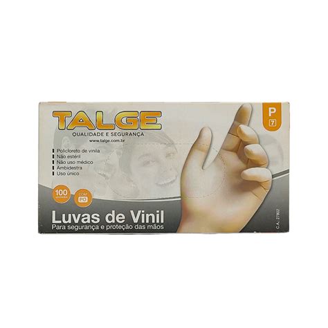 Luva Descartável de Vinil Pó Tamanho P Talge Sitolino