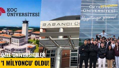 Özel üniversiteler 1 milyoncu oldu