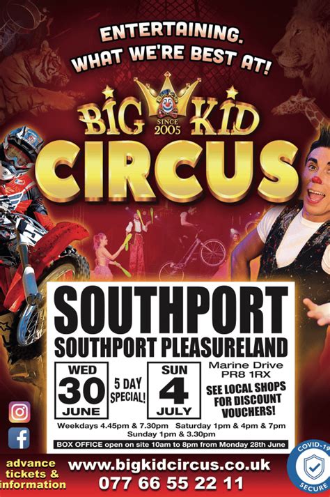 Big Kid Circus At Southport Pleasureland Event Tickets From Ticketsource