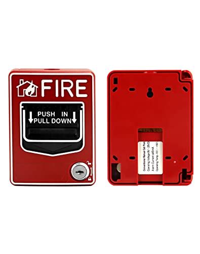 Qwork Wired Emergency Fire Alarm Station Dual Action Manual Call Point