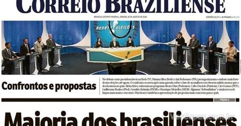 Capa Correio Braziliense S Bado De Agosto De