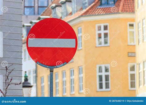 Road Sign "Do Not Enter" on City Street Stock Image - Image of ...