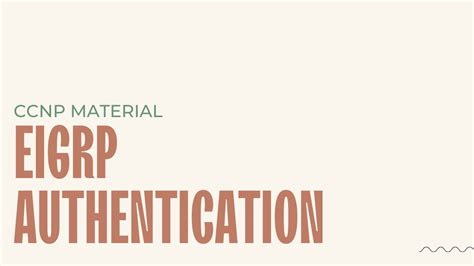 Eigrp Authentication Youtube