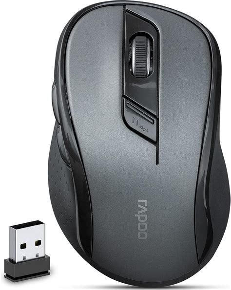 Rapoo M500 Silent Multi Mode Wireless Optical Mouse Black Amazon Co