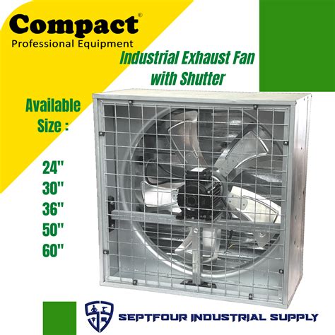 Compact Industrial Exhaust Fan With Shutter Cf For Warehouse