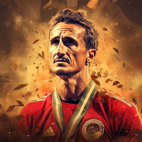 Premium Ai Image Legendary Striker Miroslav Klose Immortalized As A