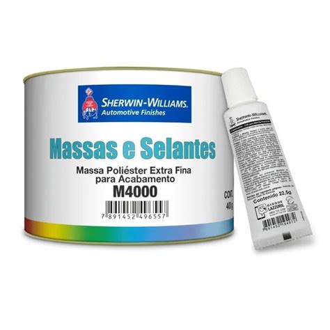 Massa Poliéster Extra Fina M4000 400g Sherwin Williams Tintas Ritter