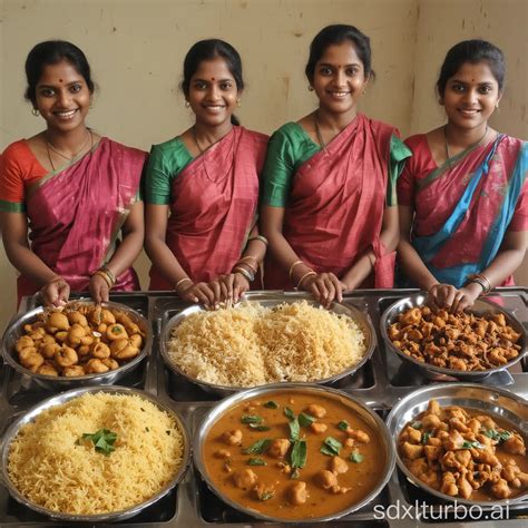 south indian mazar mami making traditional cuisine sdxl