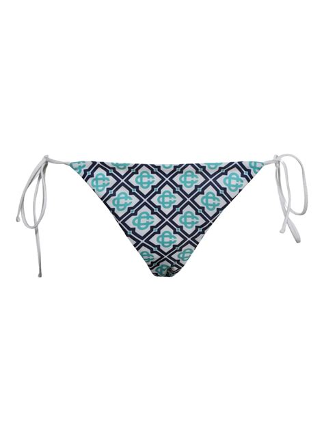 Casablanca Monogram String Bikini Bottom Multicolor ModeSens