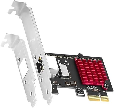 GLOTRENDS LE8111H Tarjeta De Red Gigabit PCIe Ethernet Puerto 10 100