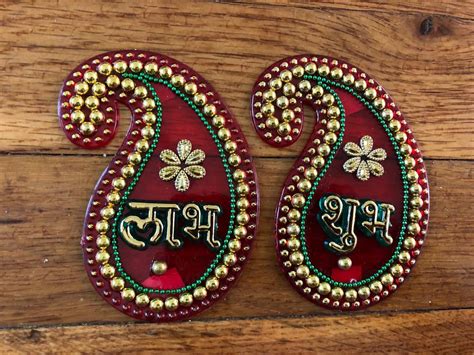 Embellished Shubh Labh Stickers for Festival Decoration #34653 ...