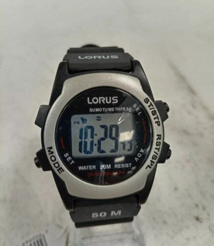 Lorus Unisex Digital Water M Resist Chronograph Watch With Gift Box