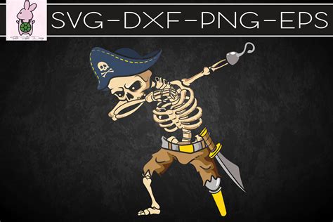 Halloween Dabbing Pirate Skeleton Graphic By Turtle Rabbit Creative